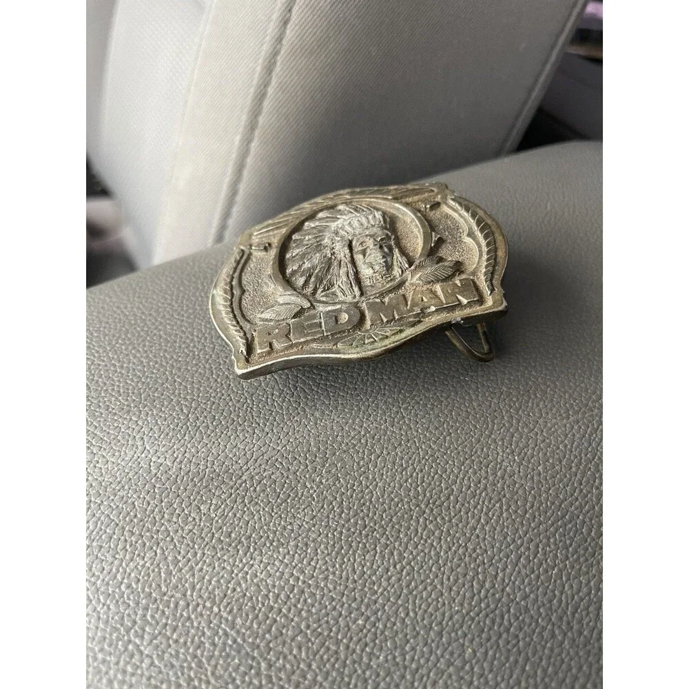 REDMAN LIMITED EDITION BELT BUCKLE 1988 VINTAGE USA PINKERTON TOBACCO CO